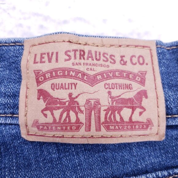 Levis 312 Jeans Denim Cotton Womens SZ 32 Blue Straight Stretch VTG Mid Rise 90s - Picture 8 of 11